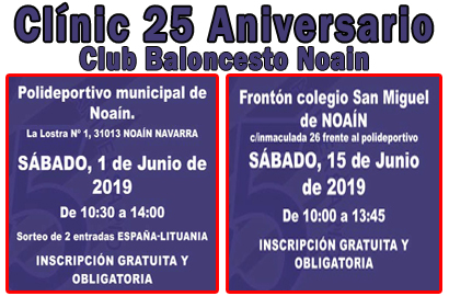 Clínic 25 Aniversario Club Baloncesto Noain - AEEB