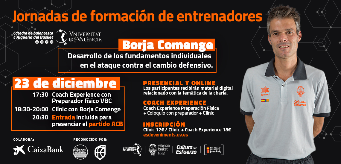 3ª Jornada de Formación de Entrenadores de la L’Alqueria del Basket con Borja Comenge