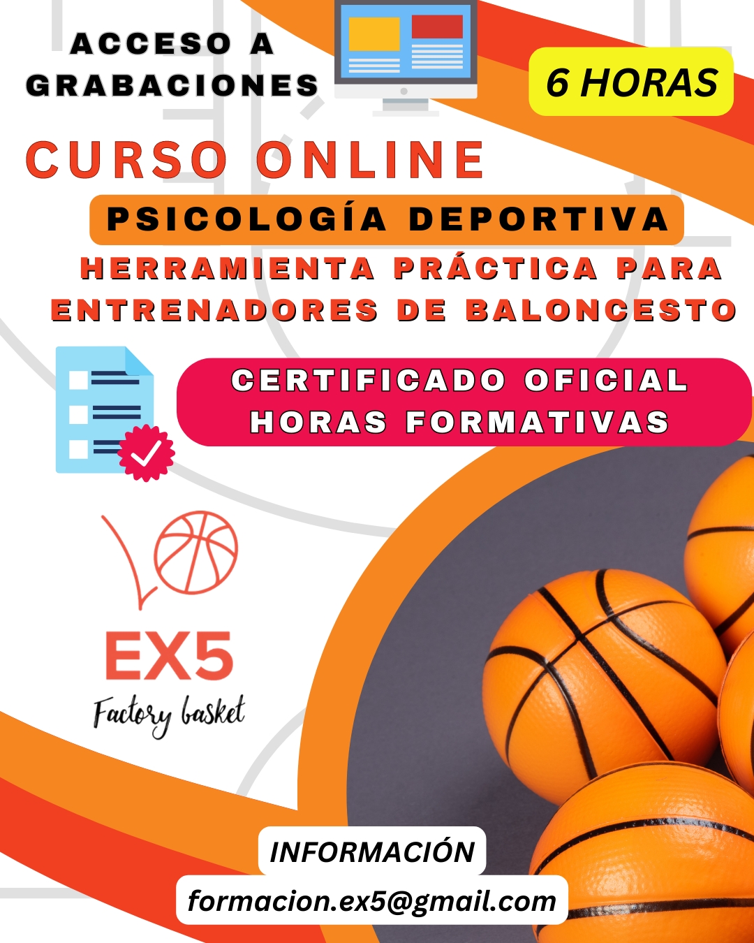 Curso online Psicología Deportiva Ex5 Factory Basket. Verano 2023